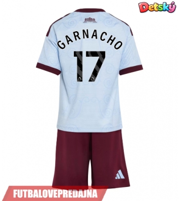 Lacne Dětský Futbalové dres Aston Villa Alejandro Garnacho #17 2026-27 Krátky Rukáv - Tretina (+ trenírky)